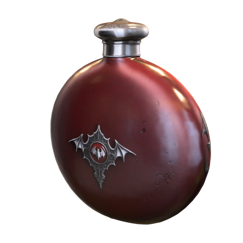 Vampire Blood Flask Dark Fantasy Potion Bottle 3D 모델 .c4d .max .obj .3ds .fbx .stl .blend