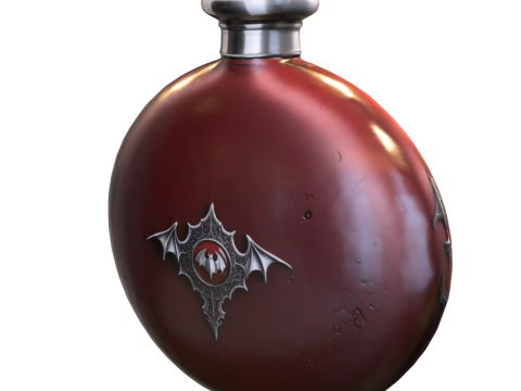 Vampire Blood Flask Dark Fantasy Potion Bottle 3Dモデル
