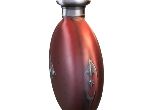 Vampire Blood Flask Dark Fantasy Potion Bottle 3D Model