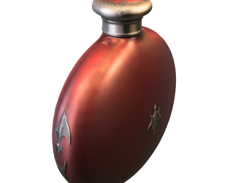 Vampire Blood Flask Dark Fantasy Potion Bottle 3D 모델