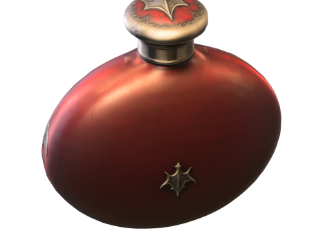 Vampire Blood Flask Dark Fantasy Potion Bottle 3D 모델