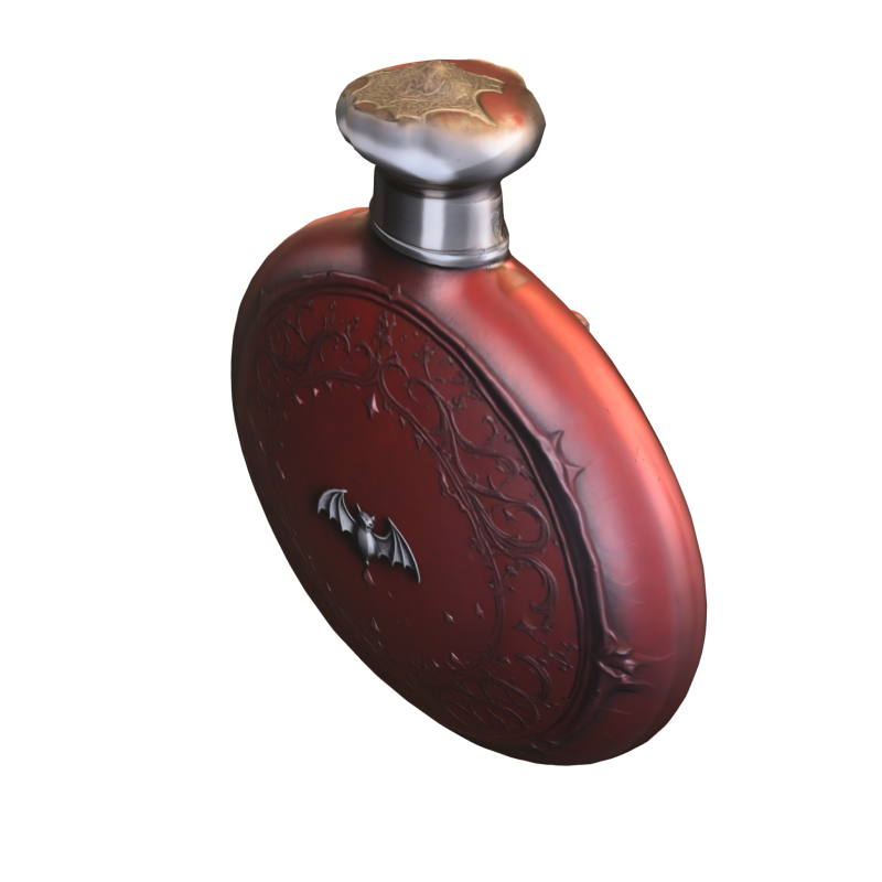 Vampire Sigil Flask Dark Fantasy Potion Bottle Modèle 3D .c4d .max .obj .3ds .fbx .stl .blend 
