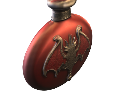 Vampire Sigil Flask Dark Fantasy Potion Bottle Modèle 3D
