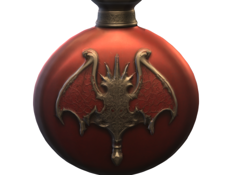 Vampire Sigil Flask Dark Fantasy Potion Bottle Modèle 3D