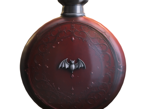 Vampire Sigil Flask Dark Fantasy Potion Bottle Modèle 3D