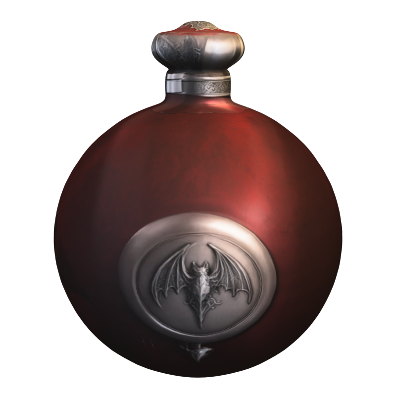 Ancient Vampire Elixir Flask Gothic Fantasy 3D Model .c4d .max .obj .3ds .fbx .stl .blend