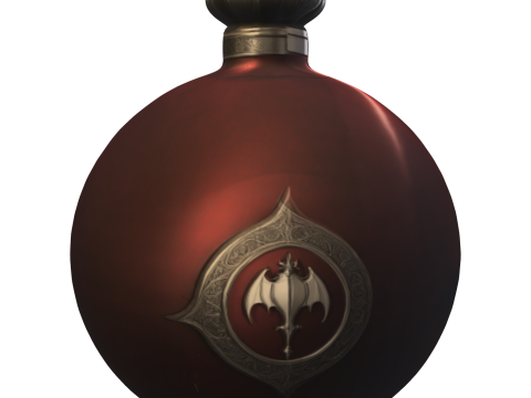 Ancient Vampire Elixir Flask Gothic Fantasy 3D Model
