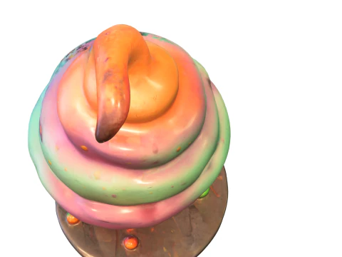 Cosmic Ice Cream Monster 3D Model