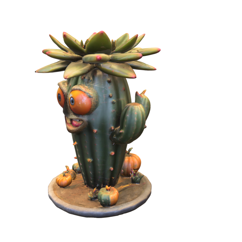 Cactus Buddy Stylized Cartoon Desert Creature Modèle 3D .c4d .max .obj .3ds .fbx .stl .blend 