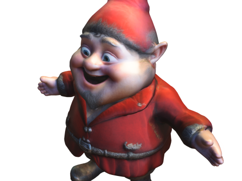 Cheerful Garden Gnome Modello 3D