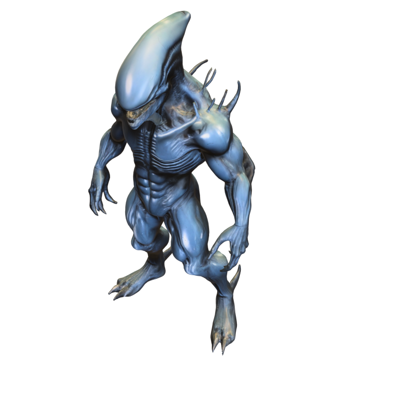 Xenomorph Brute Alien Creature 3D Модель .c4d .max .obj .3ds .fbx .stl .blend