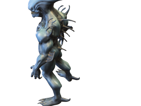 Xenomorph Brute Alien Creature 3D Модель