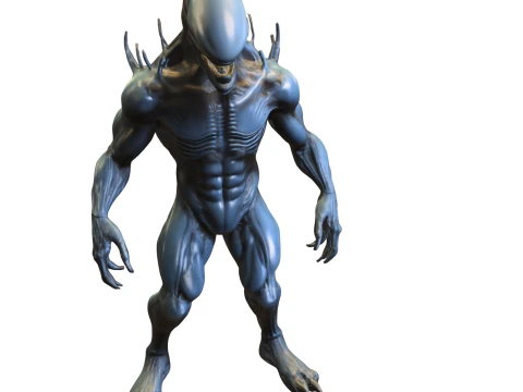 Xenomorph Brute Alien Creature 3D Model
