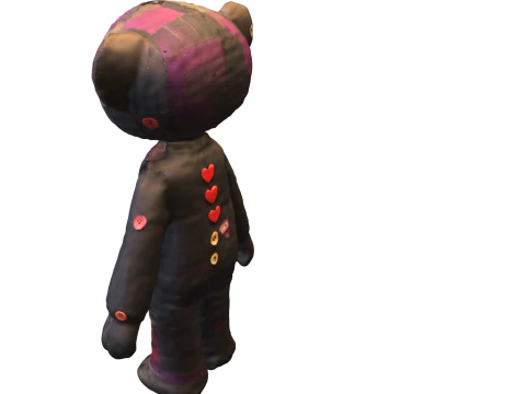 Patchwork Bear Doll 3D Model