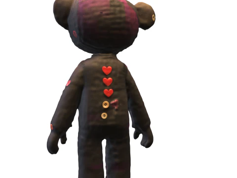 Patchwork Bear Doll 3D Model