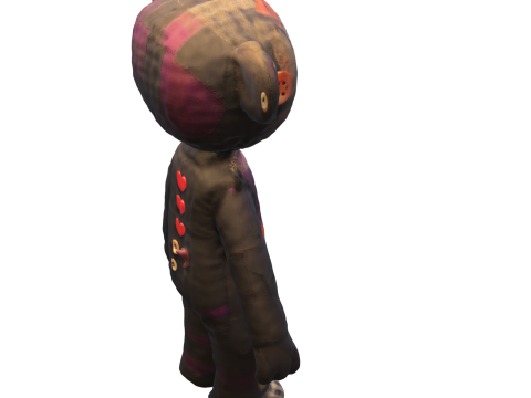Patchwork Bear Doll Modelo 3D
