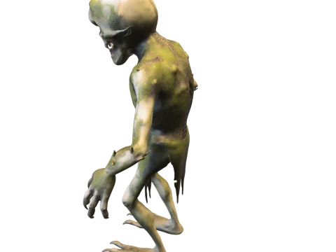 돌연변이 늪 생물 3D 모델