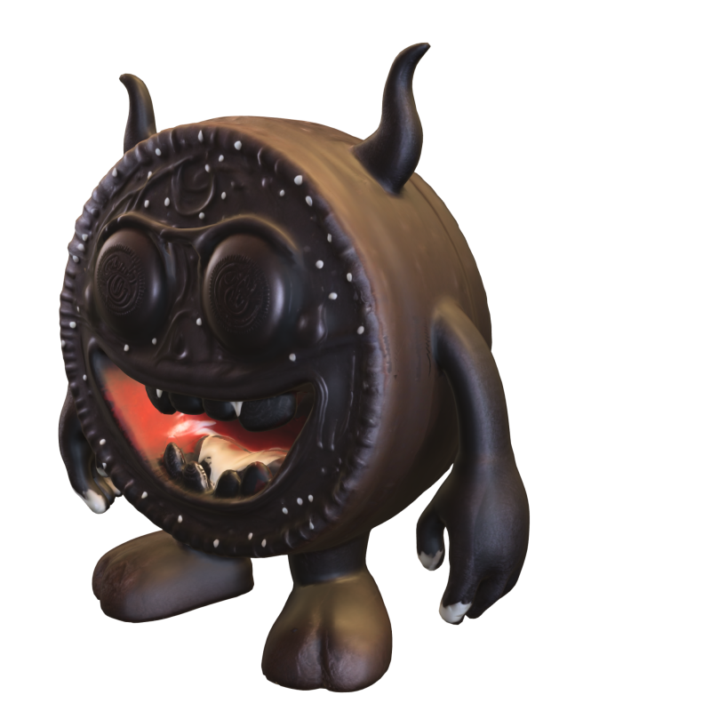 Demonic Cookie Monster 3D-Modell .c4d .max .obj .3ds .fbx .stl .blend 