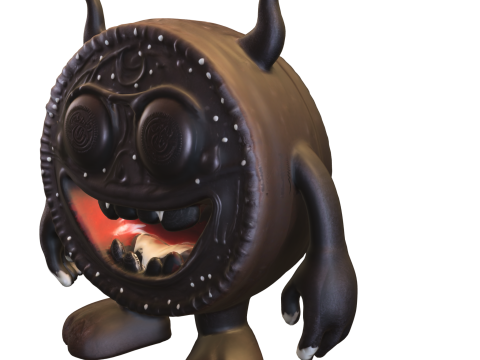 Demonic Cookie Monster Modello 3D