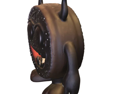Monstro de biscoito demon&iacute;aco Modelo 3D