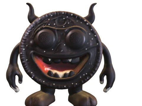 Monstro de biscoito demon&iacute;aco Modelo 3D