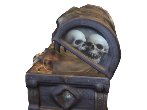 Haunted Skull Treasure Chest 3D Model