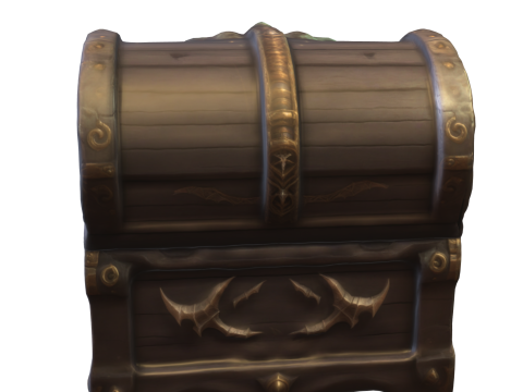 Haunted Skull Treasure Chest 3D Model