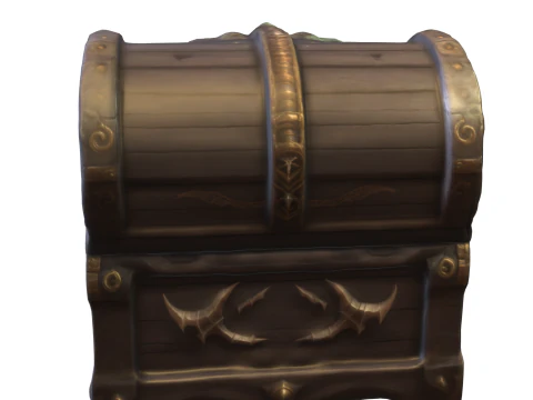 Haunted Skull Treasure Chest 3D Model