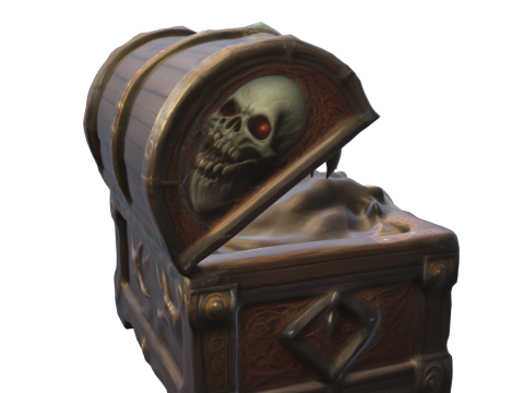 Haunted Skull Treasure Chest 3D Model