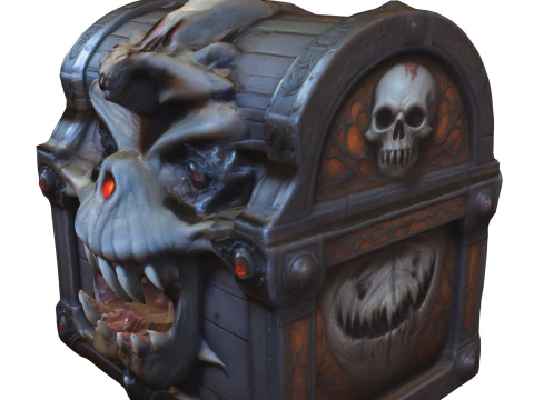 Coffre d'imitation d&eacute;moniaque Modèle 3D