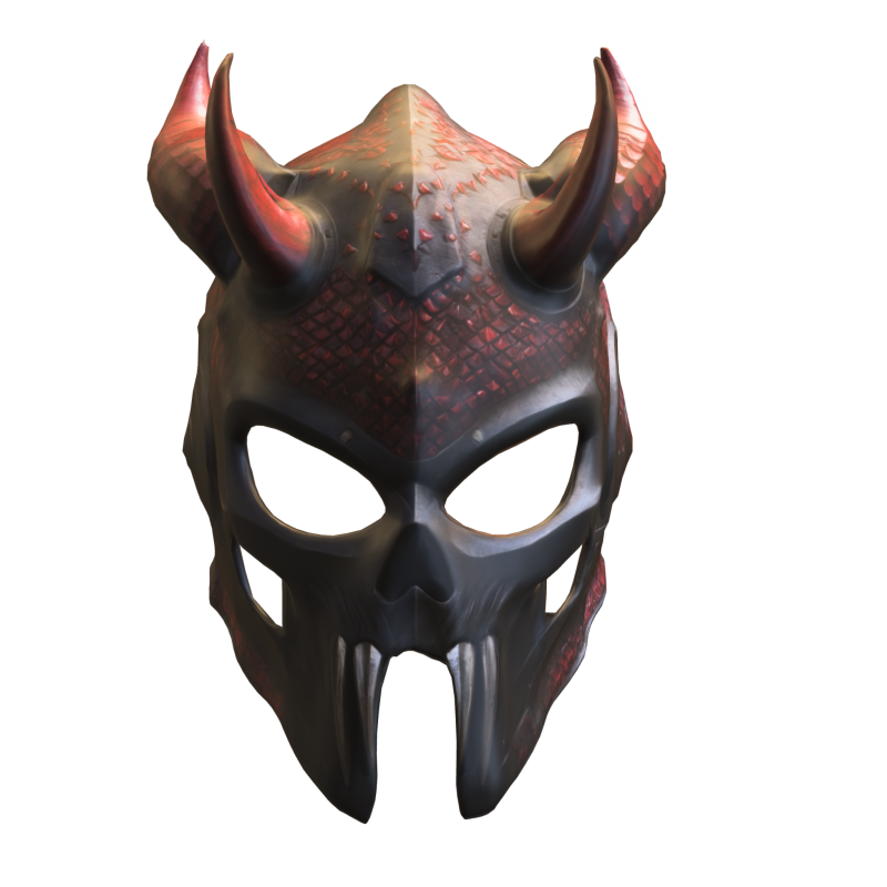 Infernal Skull War Mask Modello 3D .c4d .max .obj .3ds .fbx .stl .blend