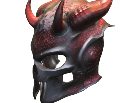 Infernal Skull War Mask Modello 3D