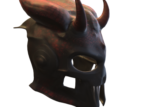 Infernal Skull War Mask Modello 3D