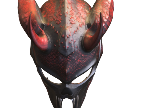 Infernal Skull War Mask Modello 3D