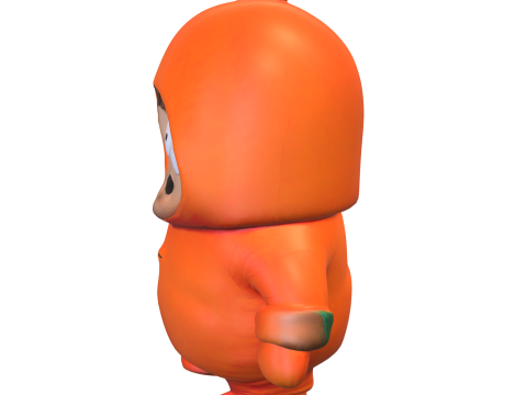 Cartoon Winter Kid 3D Model