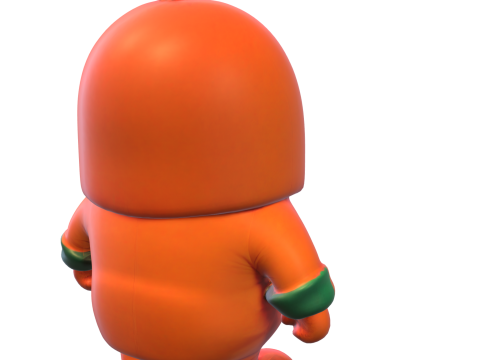 Cartoon Winter Kid 3D Model