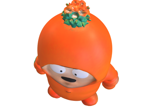 Cartoon Winter Kid 3D Model