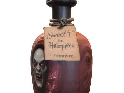 Vampire Potion Bottle Model 3D