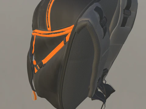 Tactical Adventure Backpack HighQuality 3D Model