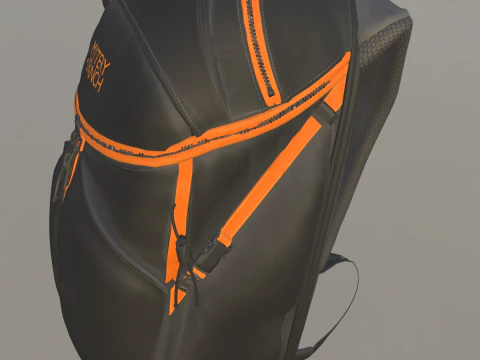 Tactical Adventure Backpack HighQuality 3D Model