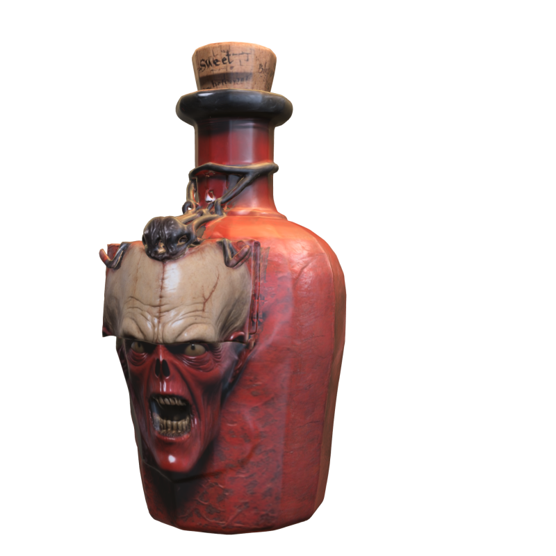 Cursed Demon Potion Bottle Modello 3D .c4d .max .obj .3ds .fbx .stl .blend