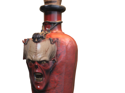 Cursed Demon Potion Bottle 3D Model