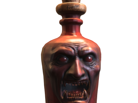 Demonic Vampire Elixir Bottle Modelo 3D