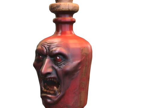 Demonic Vampire Elixir Bottle 3D Model