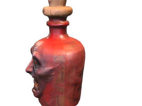Demonic Vampire Elixir Bottle 3D Model