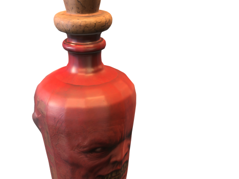 Demonic Vampire Elixir Bottle 3D Model