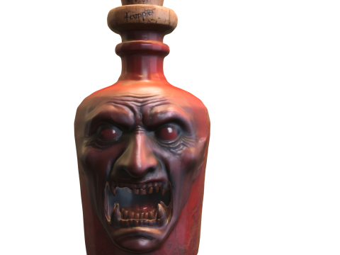 Demonic Vampire Elixir Bottle 3D Model