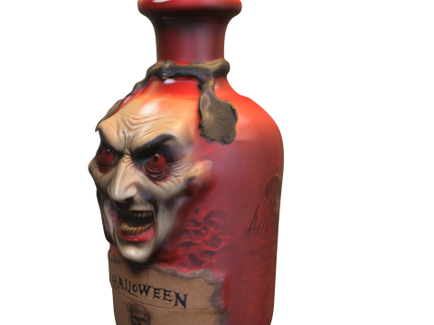 Halloween Vampire Potion Bottle Modelo 3D