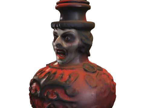 Haunted Vampire Clown Bottle Modelo 3D