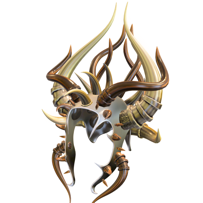 Demonic Antler Crown Fantasy Horned Modelo 3D .c4d .max .obj .3ds .fbx .stl .blend